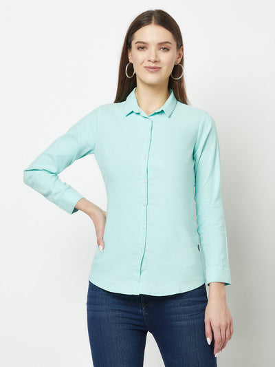  Slim-Fitting Turquoise Shirt