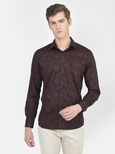  Wine Floral Shirt