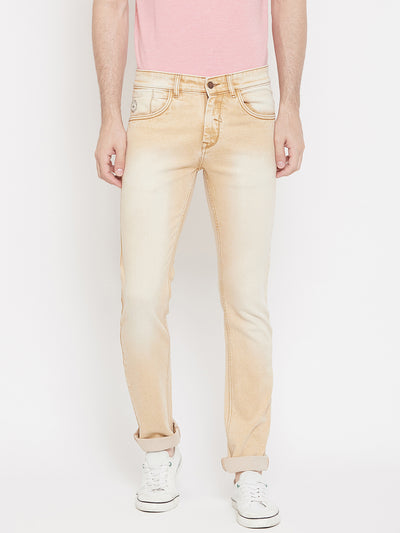 Beige Denim Stonewash - Men Jeans