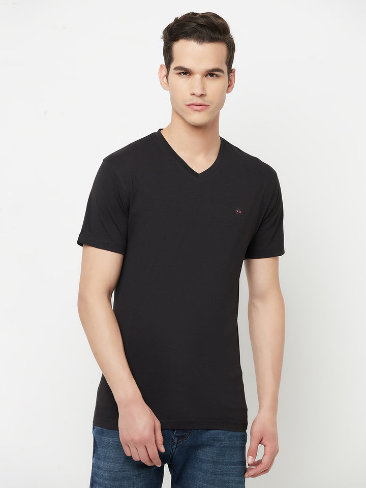 Black V-Neck T-Shirt - Men T-Shirts