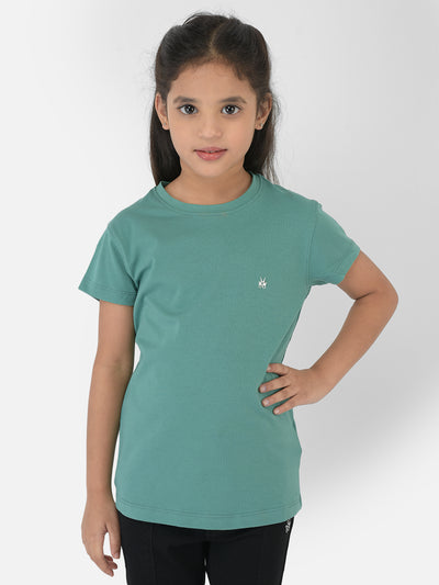 Green Round Neck T-Shirt - Girls T-Shirts