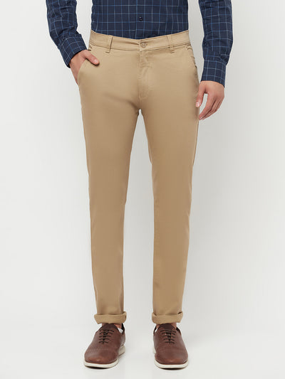 Beige Trousers - Men Trousers