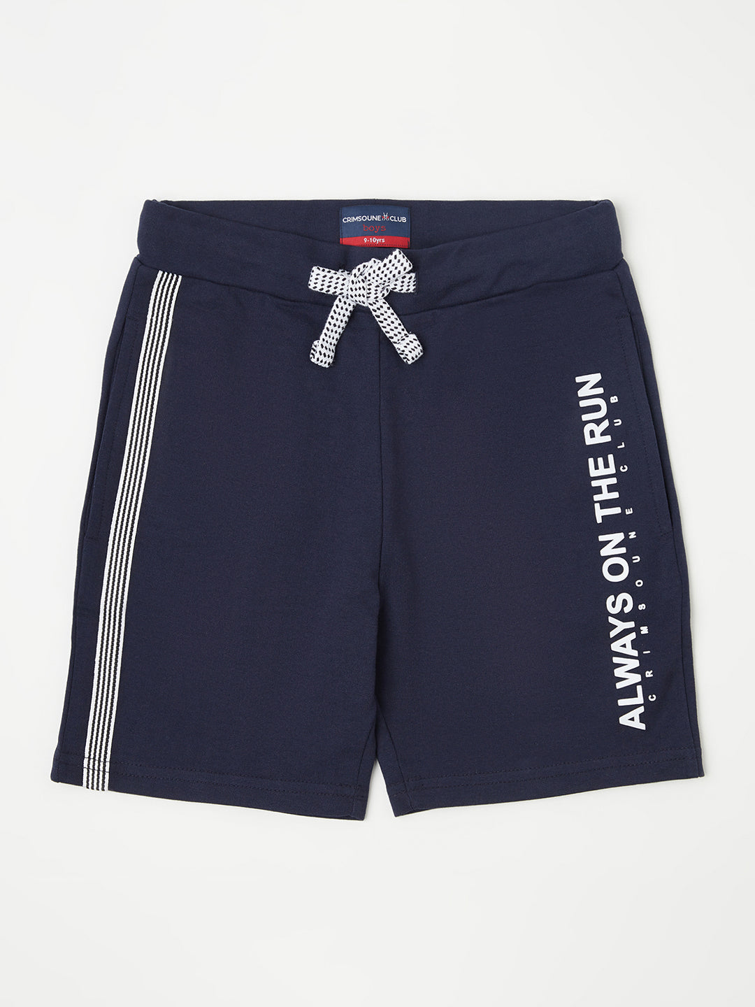 Navy Blue Typography Shorts - Boys Shorts