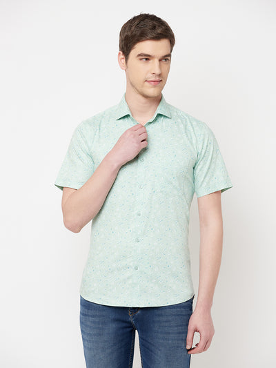 Green Floral Shirt - Men Shirts