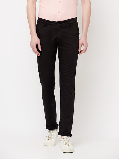 Black Casual Trousers - Men Trousers