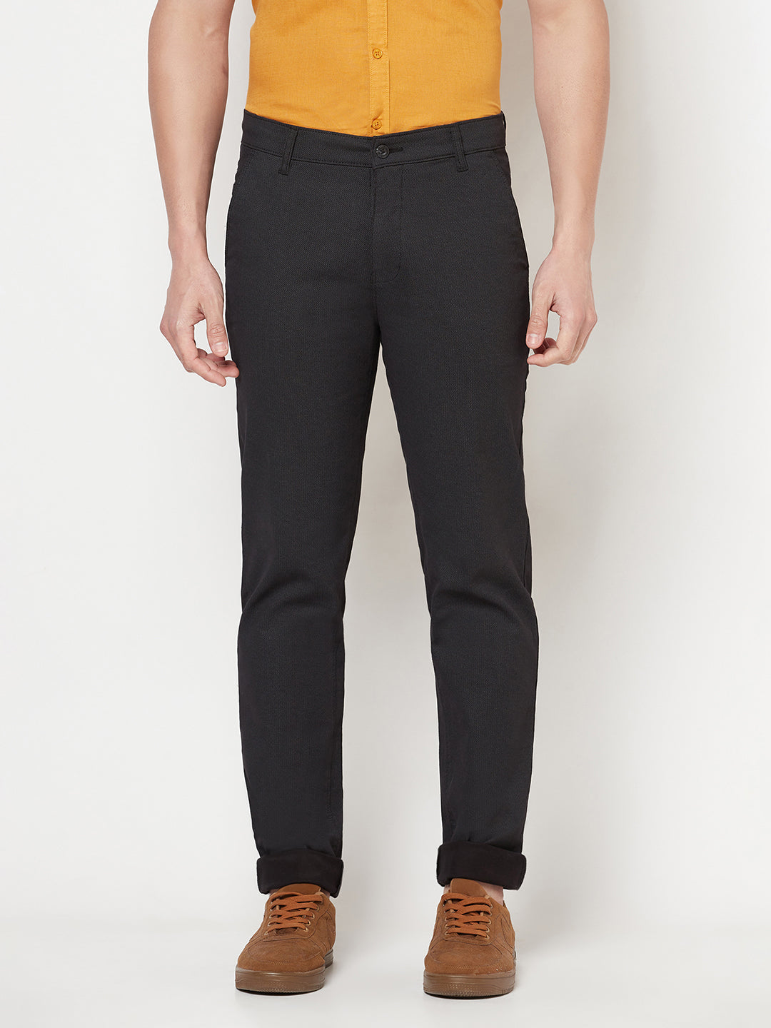 Black Printed Trousers - Men Trousers