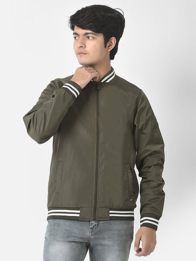  Olive Bomber Jacket