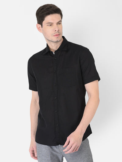 Black Linen Shirt - Men Shirts