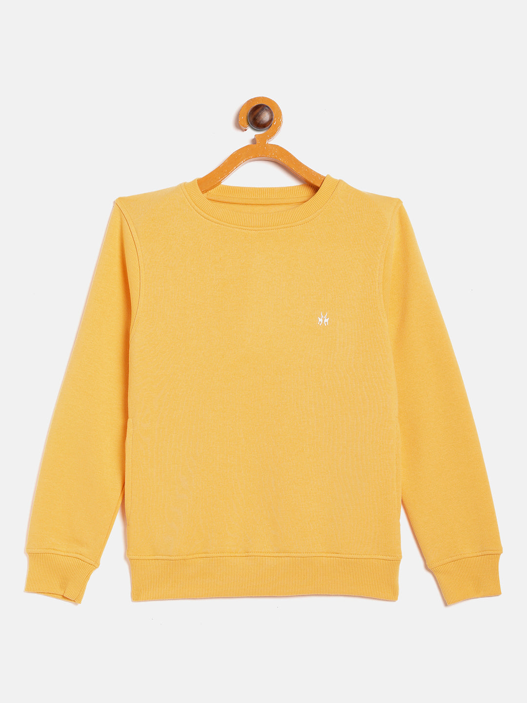 Yellow Round Neck Sweatshirt - Girls Sweatshirts