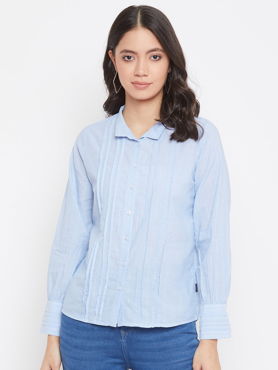 Full Sleeves V Neck Slim Fit shirt - Women Shirts