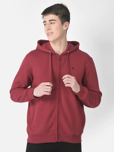  Maroon Zipped Sweatshirt 