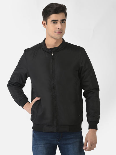  Black Reversible Jacket in Polyester
