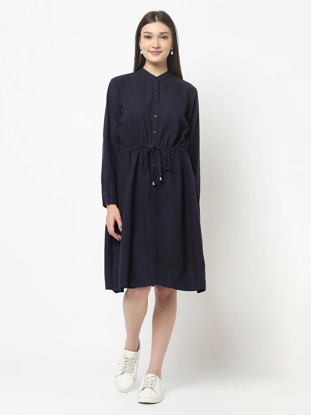 Navy Blue Empire Dress 