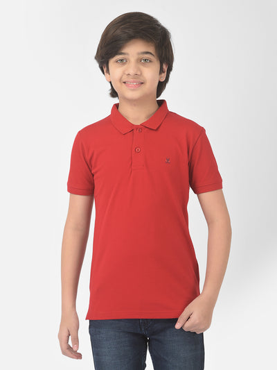 Red Polo T-shirt - Boys T-Shirts