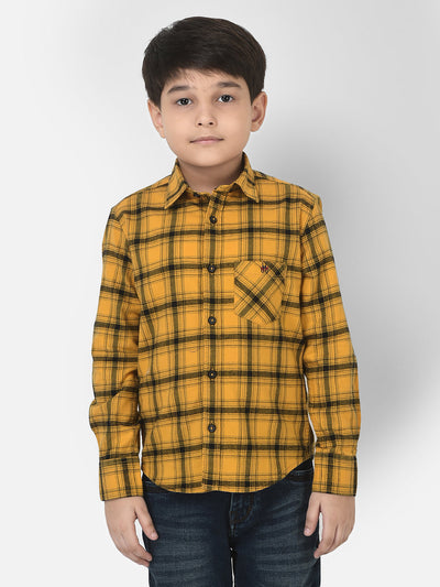  Mustard Shirt in Tartan Checks