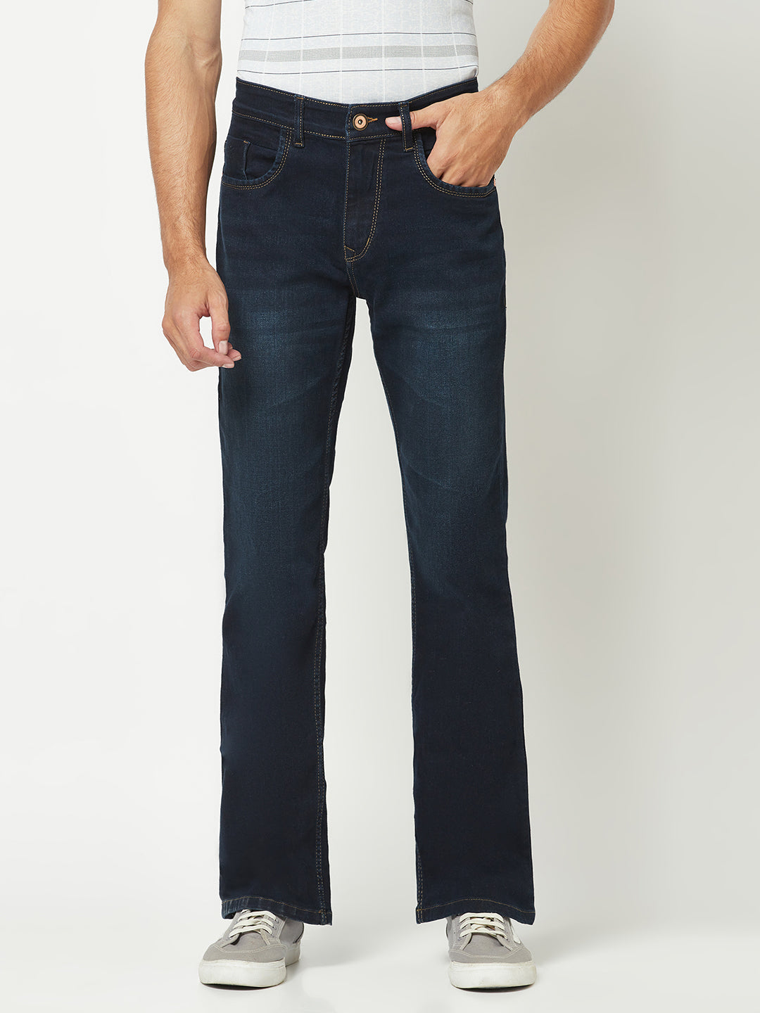  Dark Blue Boot-Cut Jeans