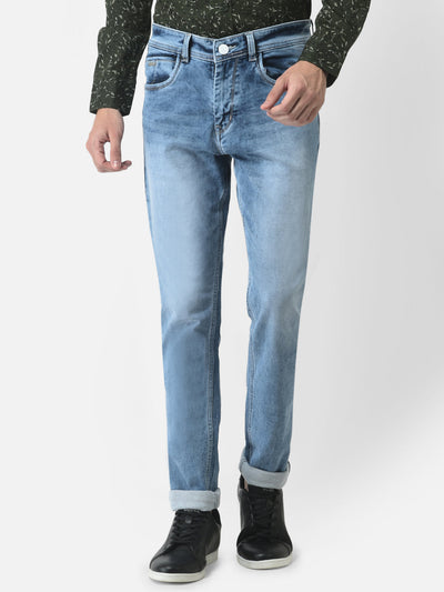 Light Blue Jeans in Slim Cut 