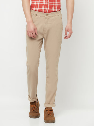 Beige Trousers - Men Trousers