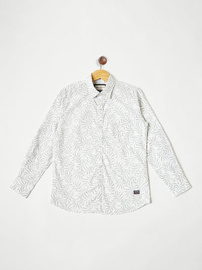 White Floral Shirt - Boys Shirts