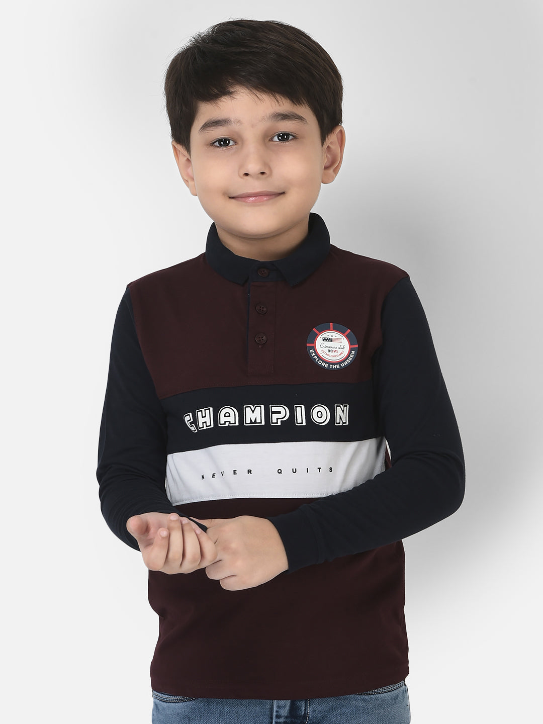 Long-Sleeved Polo T-Shirt with Logo Detailing 