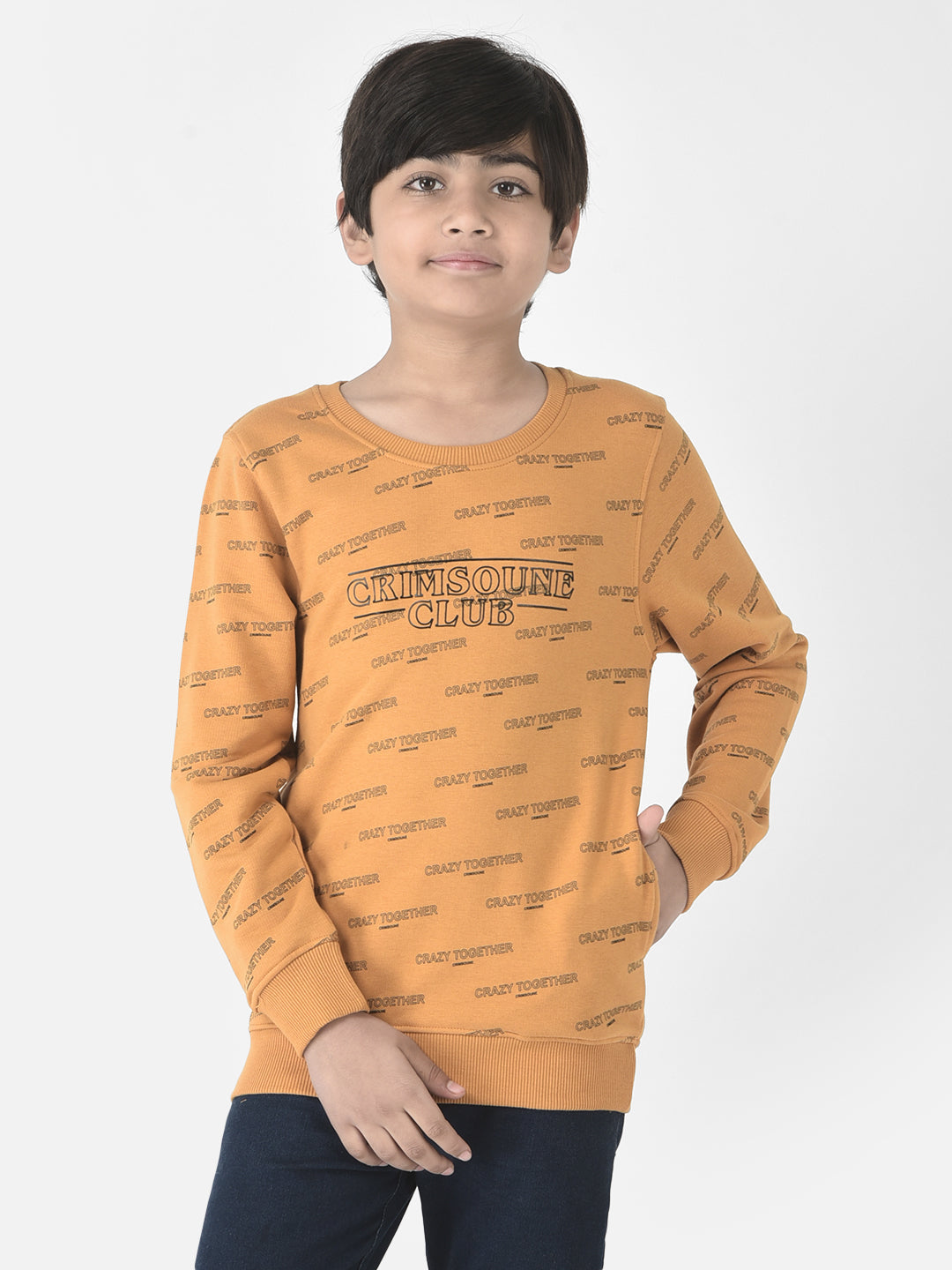  Mustard Crazy Together Sweatshirt