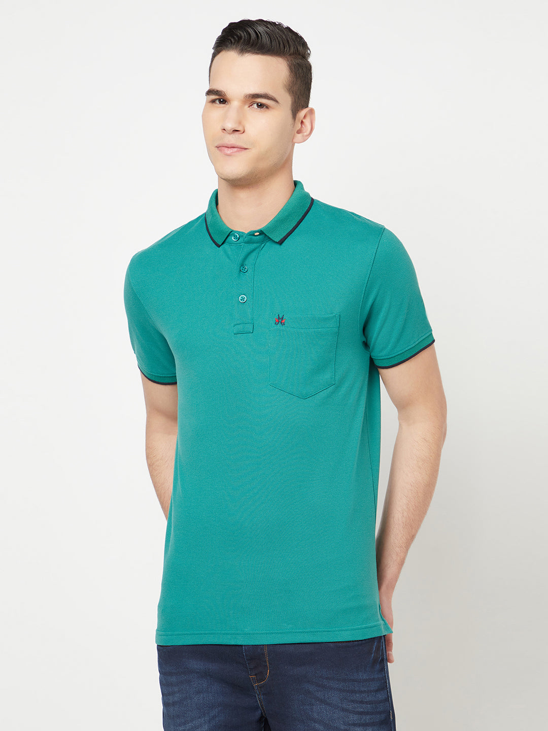 Green Polo T-Shirt - Men T-Shirts