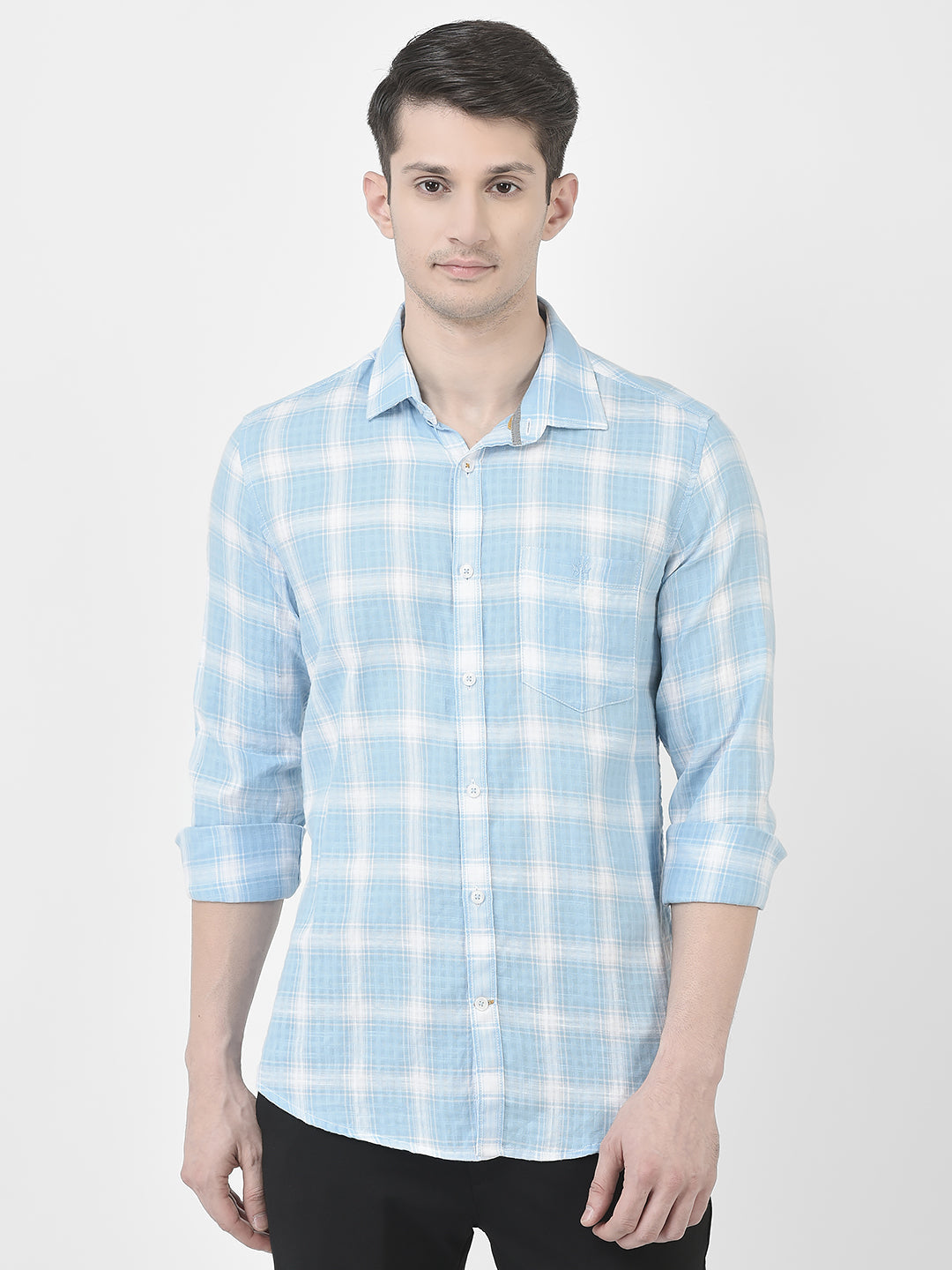  Sky Blue Flannel Shirt 