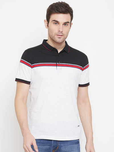 White Polo T-Shirt - Men T-Shirts