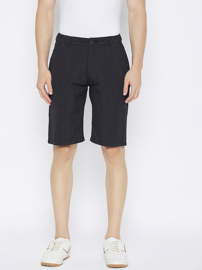 Black Slim Fit Shorts - Men Shorts