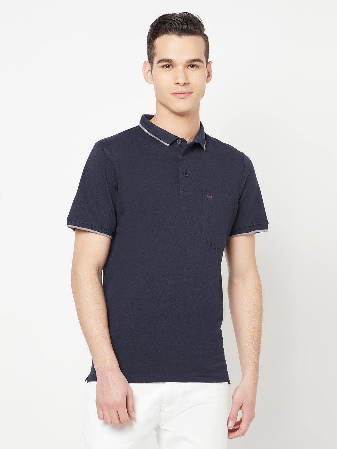 Navy Blue Polo T-Shirt - Men T-Shirts