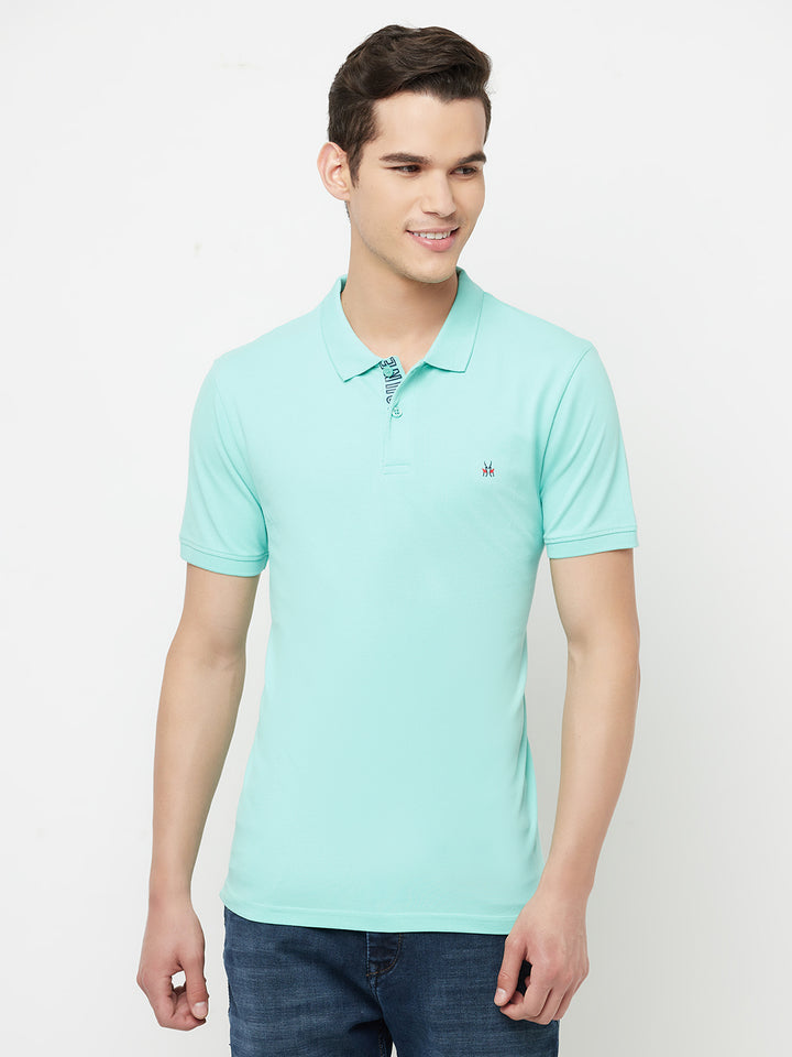 Mint Green Polo T-Shirt - Men T-Shirts