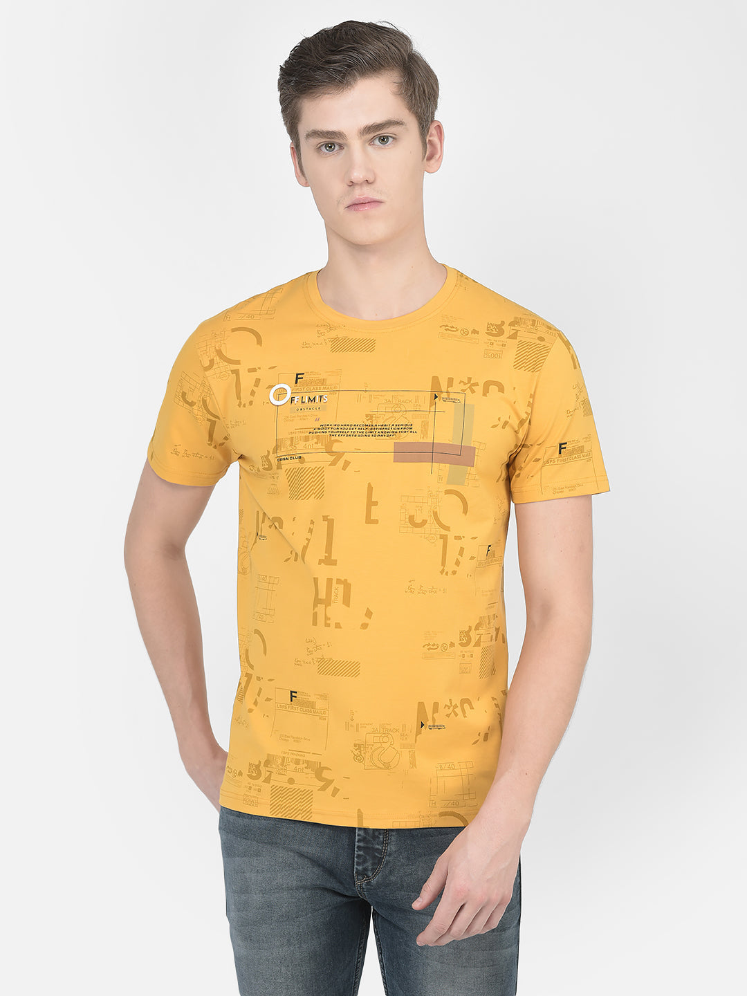  Mustard Graphics T-Shirt