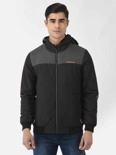  Black Jacket in Colour-Block 