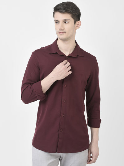  Maroon Business Shirt