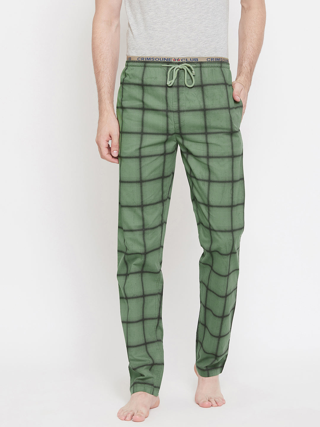 Checked Cotton Lounge Pants - Men Lounge Pants