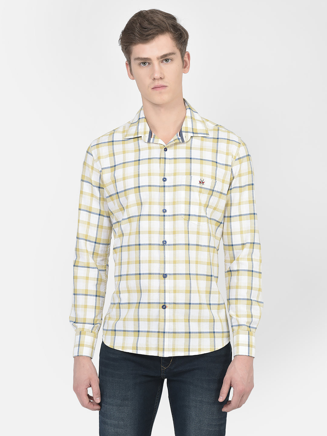  Beige Checkered Shirt