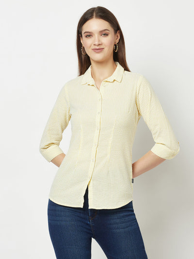  Yellow Pin-Stripe Shirt