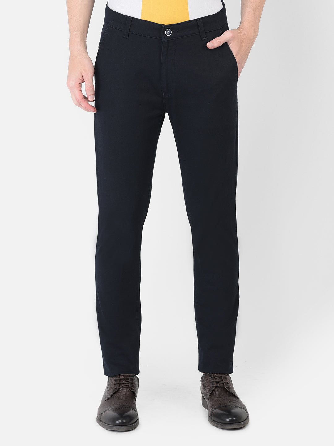 Navy Blue Trousers - Men Trousers