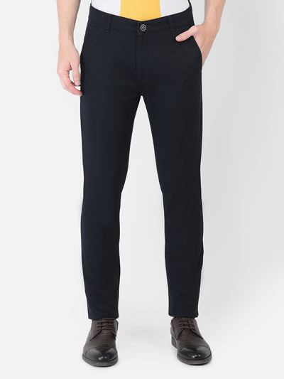 Navy Blue Trousers - Men Trousers