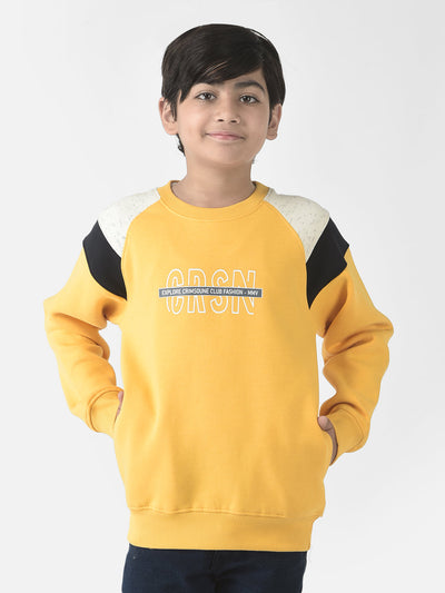  Yellow Brand-Typographic Sweatshirt 