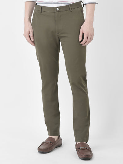  Plain Olive Green Trousers