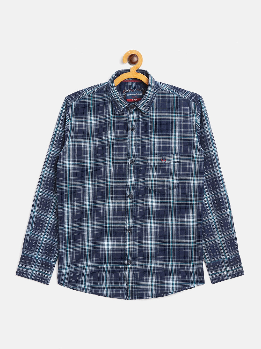 Blue Checked Full Sleeves Shirt - Boys Shirts