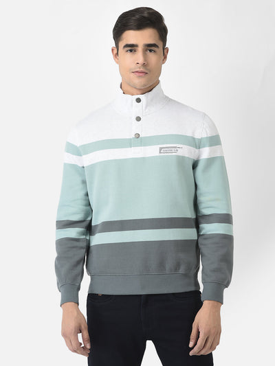 Multi-Colour Sweatshirt in Colour-Block Print 