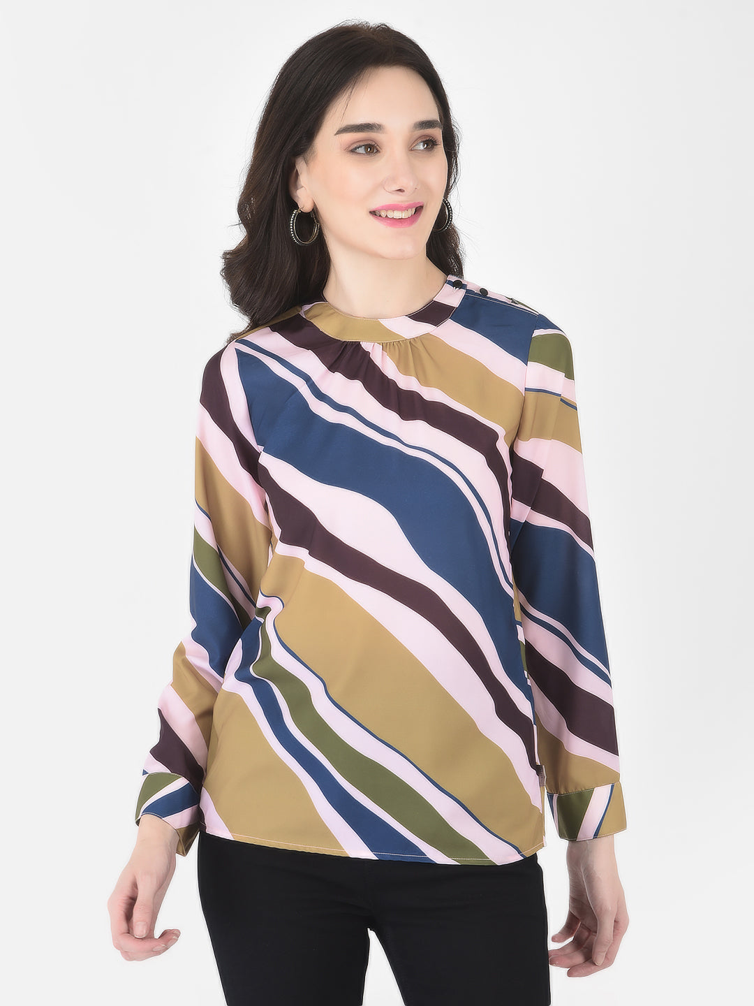 Multi-Coloured Waves Top - Women Tops