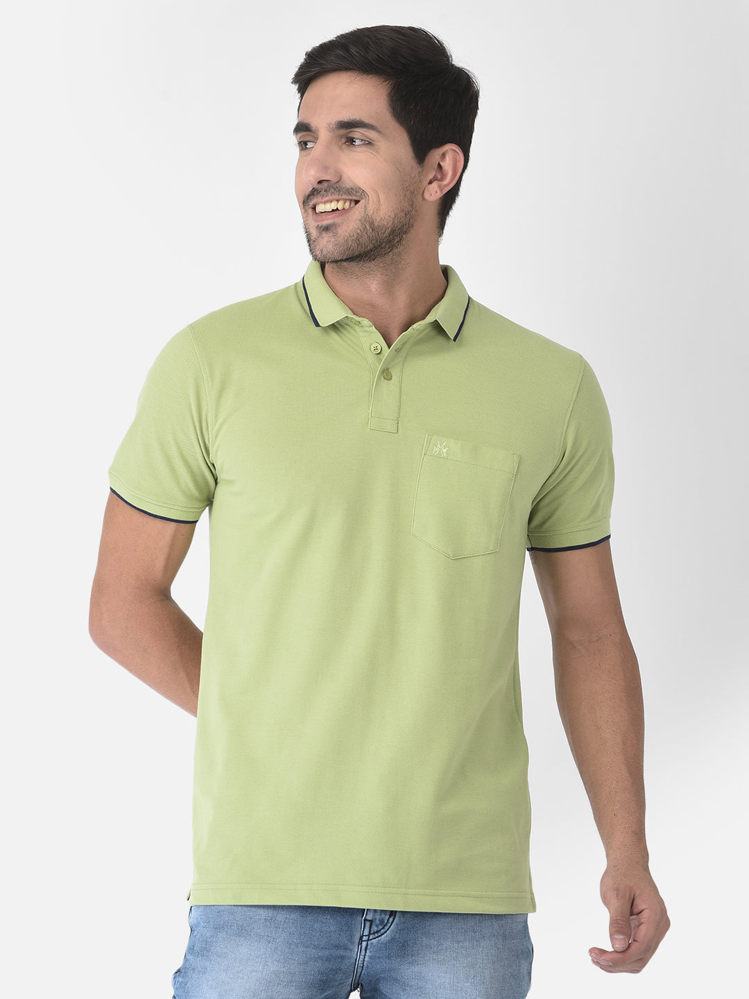 Light Green Polo T-Shirt - Men T-Shirts