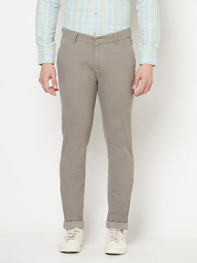 Grey Printed Trousers - Men Trousers