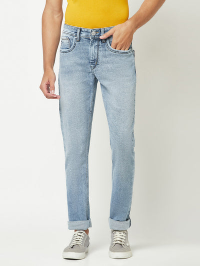  Slim-Fit Light Blue Denims