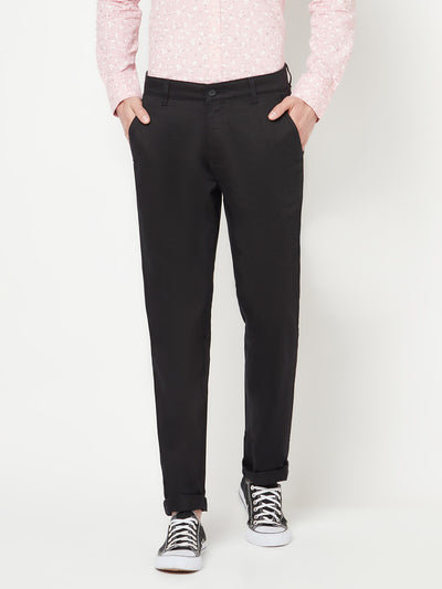 Black Casual Trousers - Men Trousers