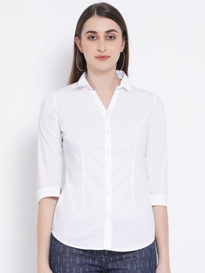 White Casual Shirt - Women Shirts