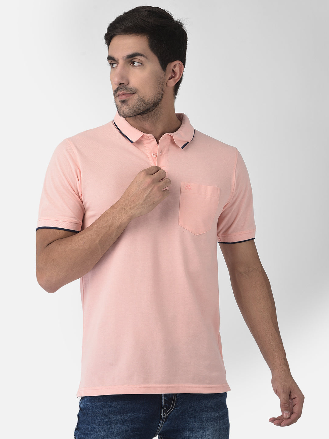 Pink Polo T-Shirt - Men T-Shirts